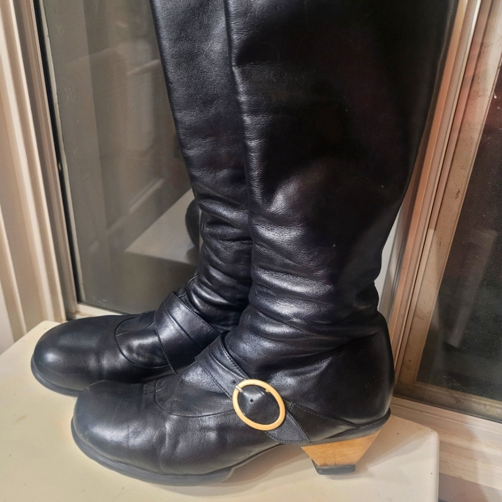 John Fleuvog Riding Boots size 11 Black